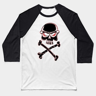 No Passage Skull Crossbones Danger Warning Hazard Bones Risk Baseball T-Shirt